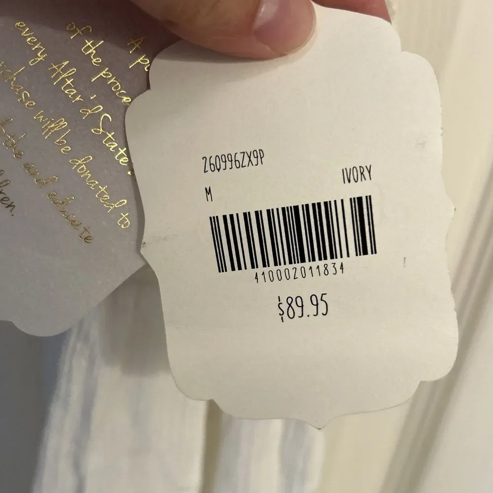 NWT Alter'd State Ivory Sequin Lace Boho Dress Size M‎ $89.95
